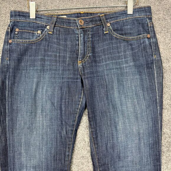 AG Adriano Goldschmied Jeans Womens 29R Petite Boot Cut Angelina Dark Wash Low - Picture 2 of 16